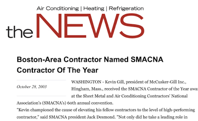 cover image for news article Boston-Area Contractor Named SMACNA Contractor Of The Year