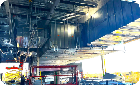 inside view of large ductwork